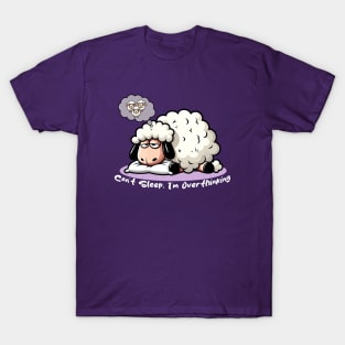 Overthinking Sheep Can't Sleep T-Shirt